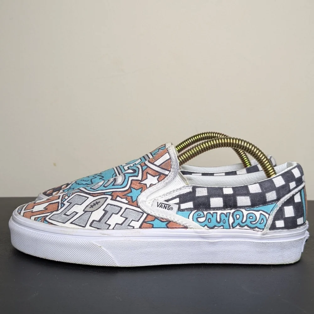 Vans Classic Slip On‎ Philadelphia Eagles Graphic Sneakers Shoes